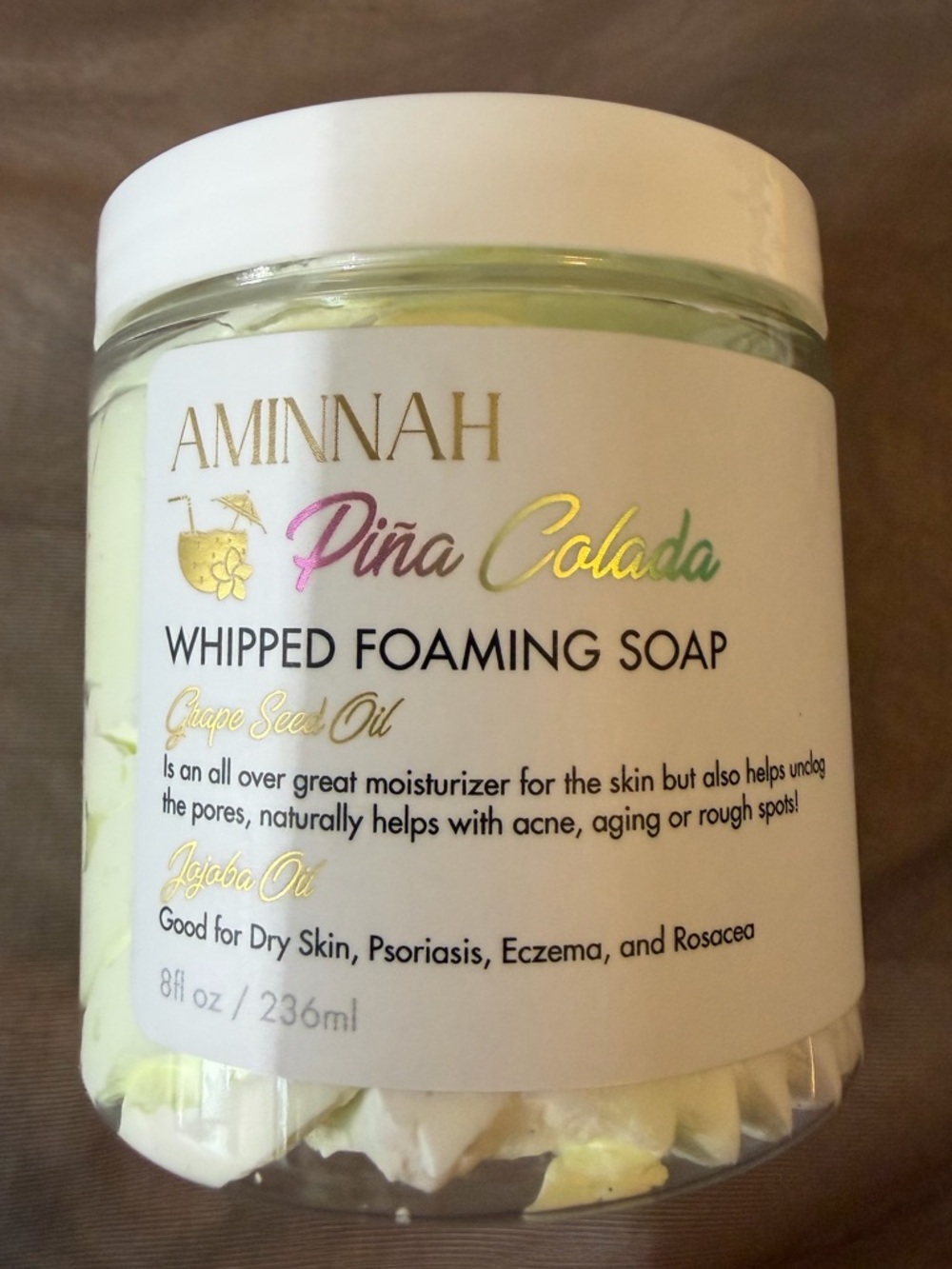 Aminnah Piña Colada Whipped Foaming Soap